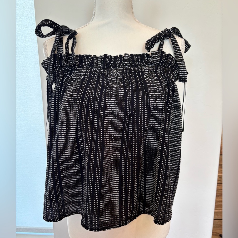 H&M Black and White Striped Tank Top